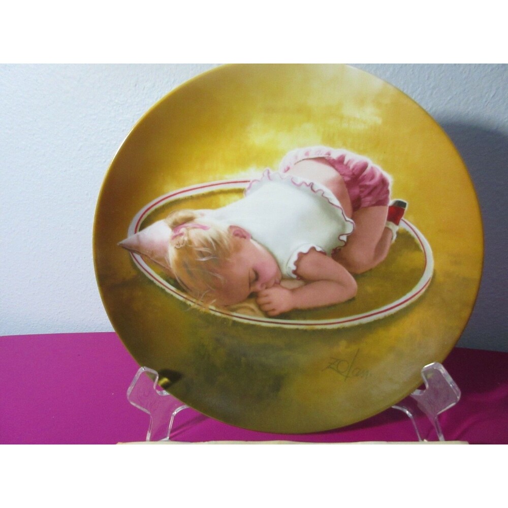 "Baby Sleeps" Don Zolan Collectible Plate Painter Of Children Day Dreamer COA